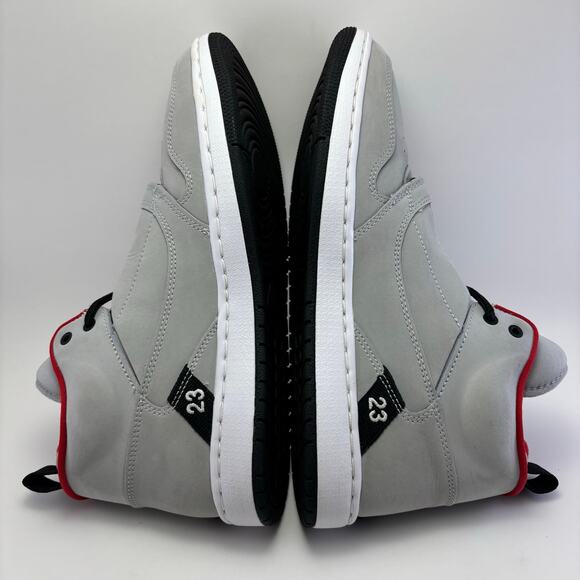 JORDAN “Fadeaway” Grey/White-University Red Colorway Shoes Men’s Shoes Size 7 - Picture 6 of 12